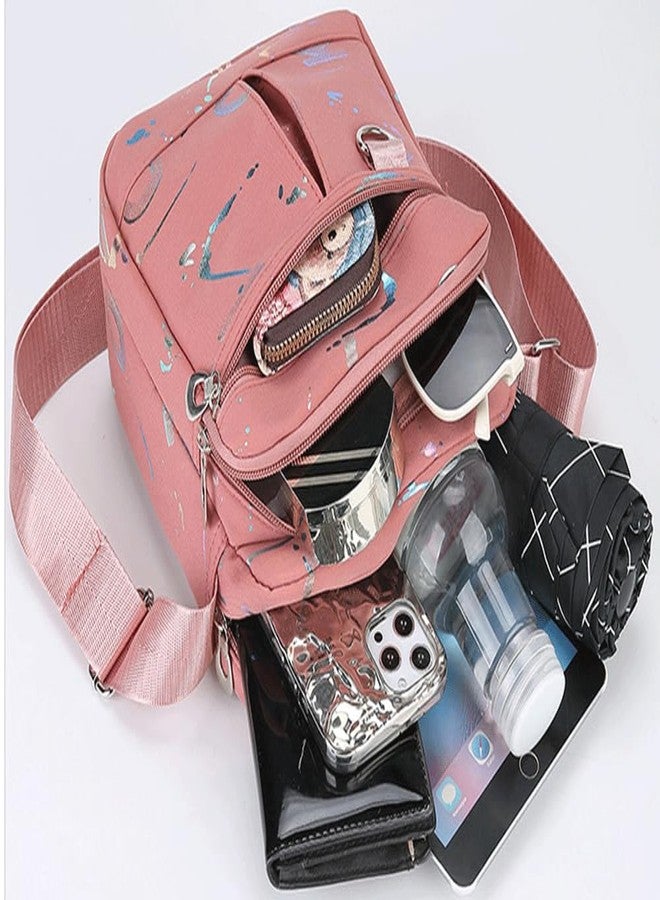 CAAORDKSO Small Messenger Bag for Women,Mini Crossbody Bag Shoulder Bag for Men, Small Messenger Satchel Bag 7.5 x 8.7 x 3 in (Pink) - Image 5